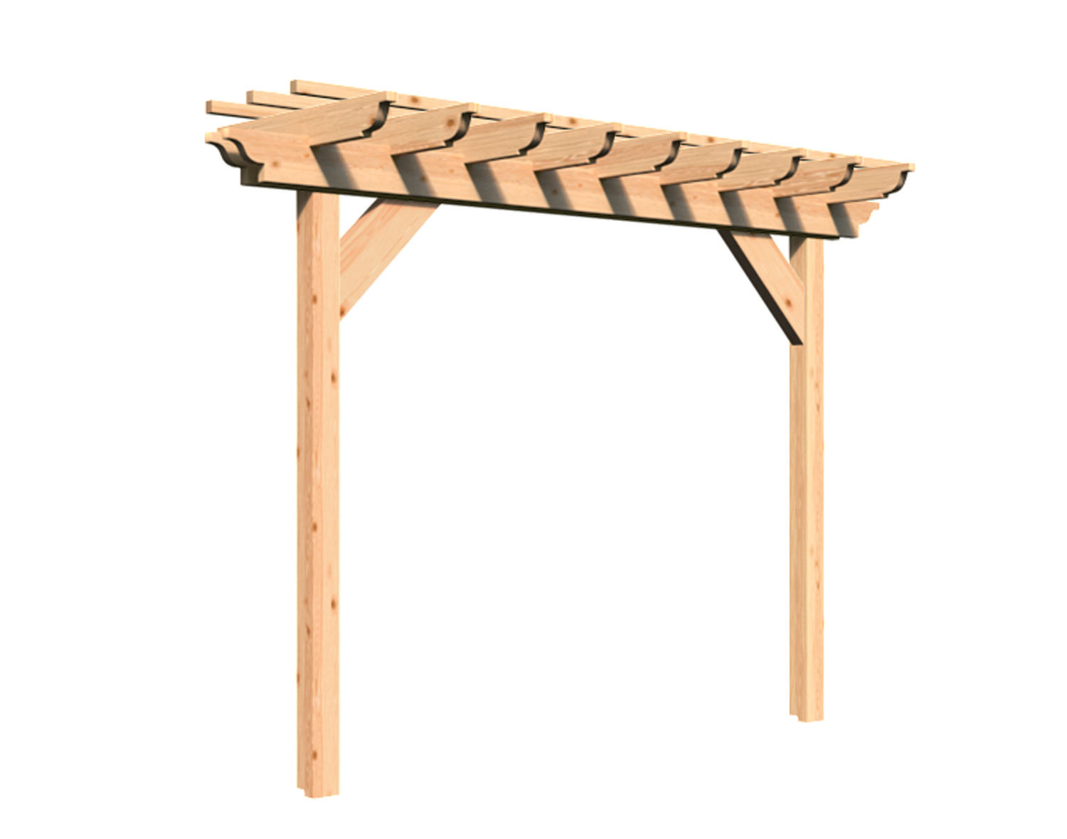 Creekvine Designs 10 Ft. W x 3 Ft. D Solid Wood Pergola Creekvine Designs 10 Ft. W x 3 Ft. D Solid Wood Pergola